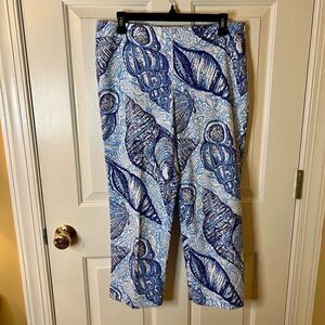 EEUC RARE Lilly Pulitzer Originals Resort Fit Crop Pant in Stuffed Shells Size 8